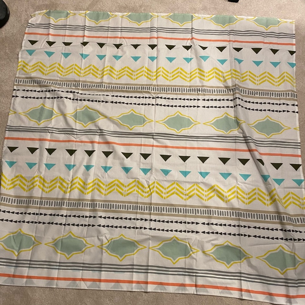 Set of 2. Colorful curtain/tapestry. 54x54. Not lined.